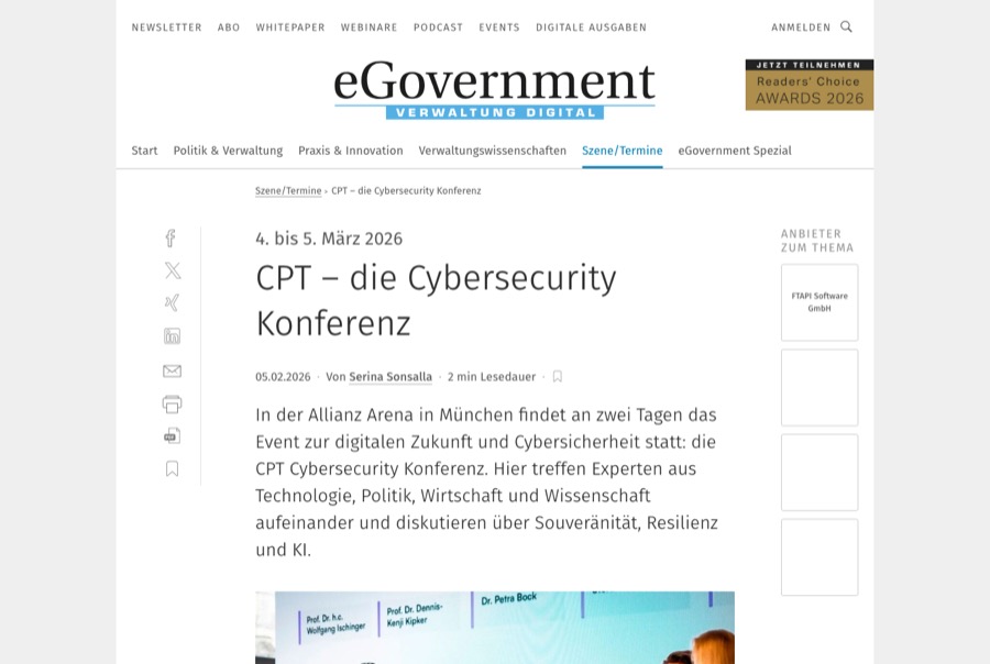 eGovernment-Artikel über die CPT