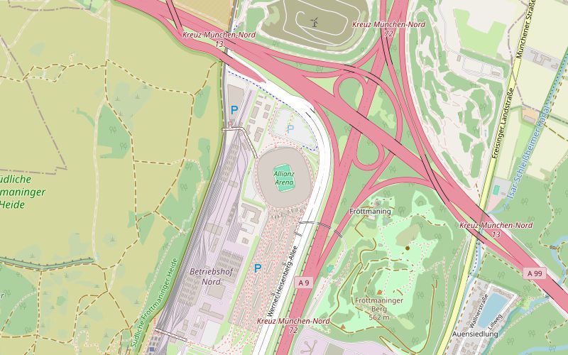 Kartenausschnitt: Allianz Arena, München