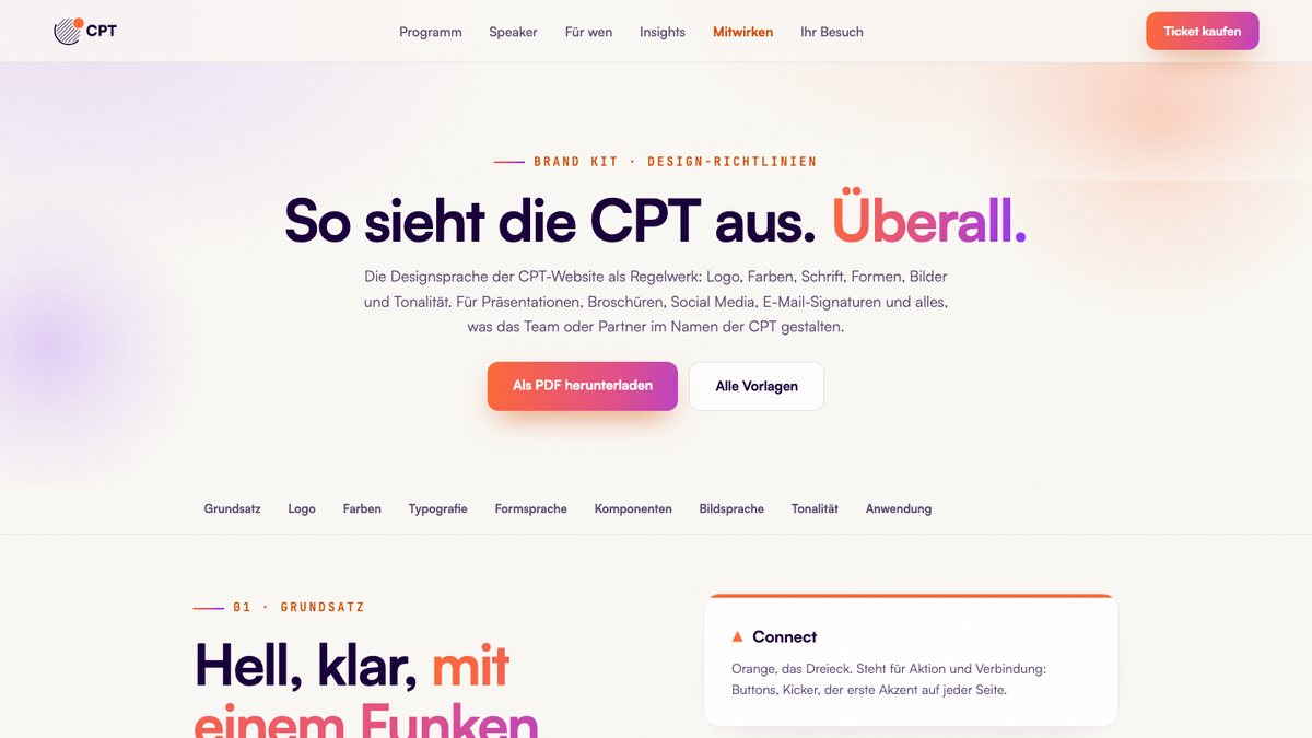 Vorschau: Design-Richtlinien der CPT