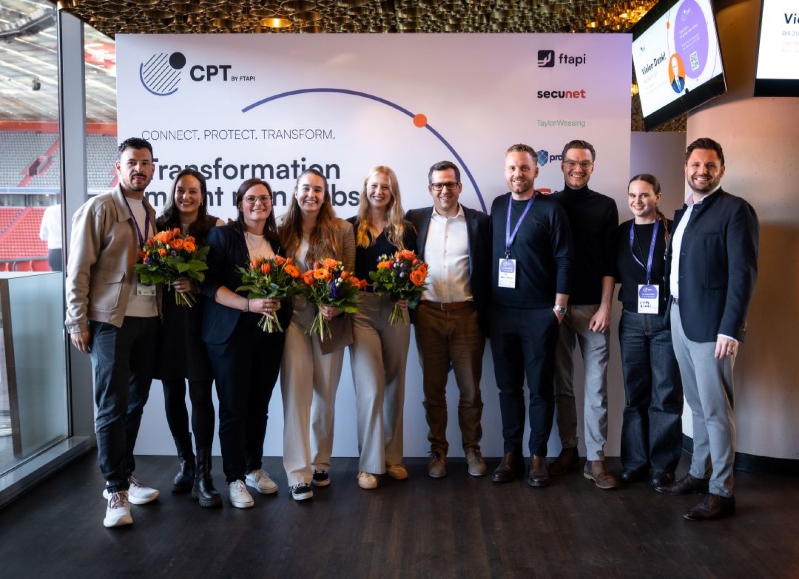 Das CPT-Team vor der Fotowand zum Abschluss der CPT 2026